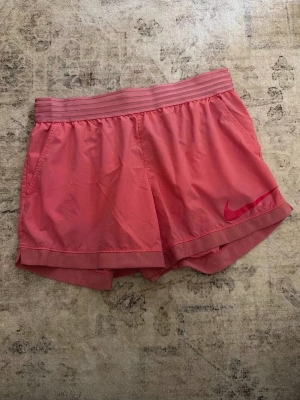 Nike Women's Coral Pink Athletic Running Shorts
